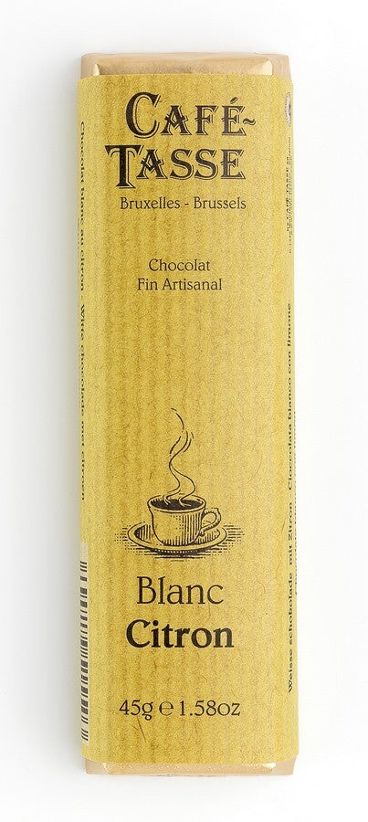 Barre de chocolat Blanc avec des morceaux de Citron