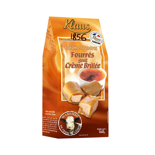 Caramels au lait frais fourrés creme brulée
