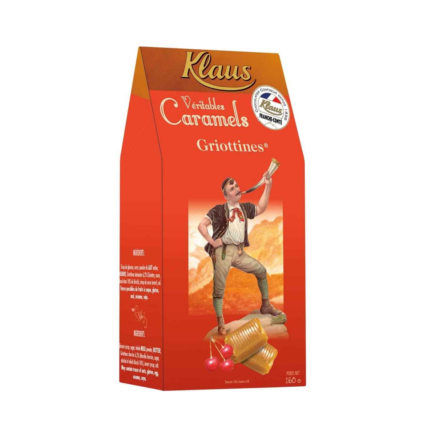 Caramels au lait frais fourrés Griottines