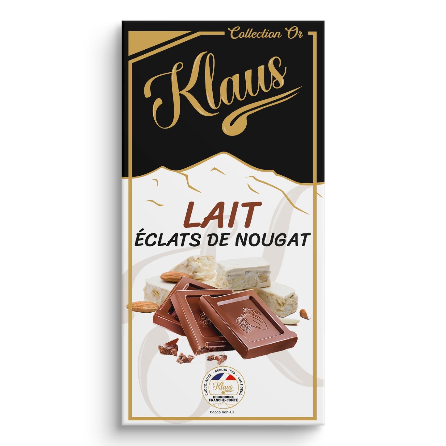 Tablette chocolat lait 30% -nougat