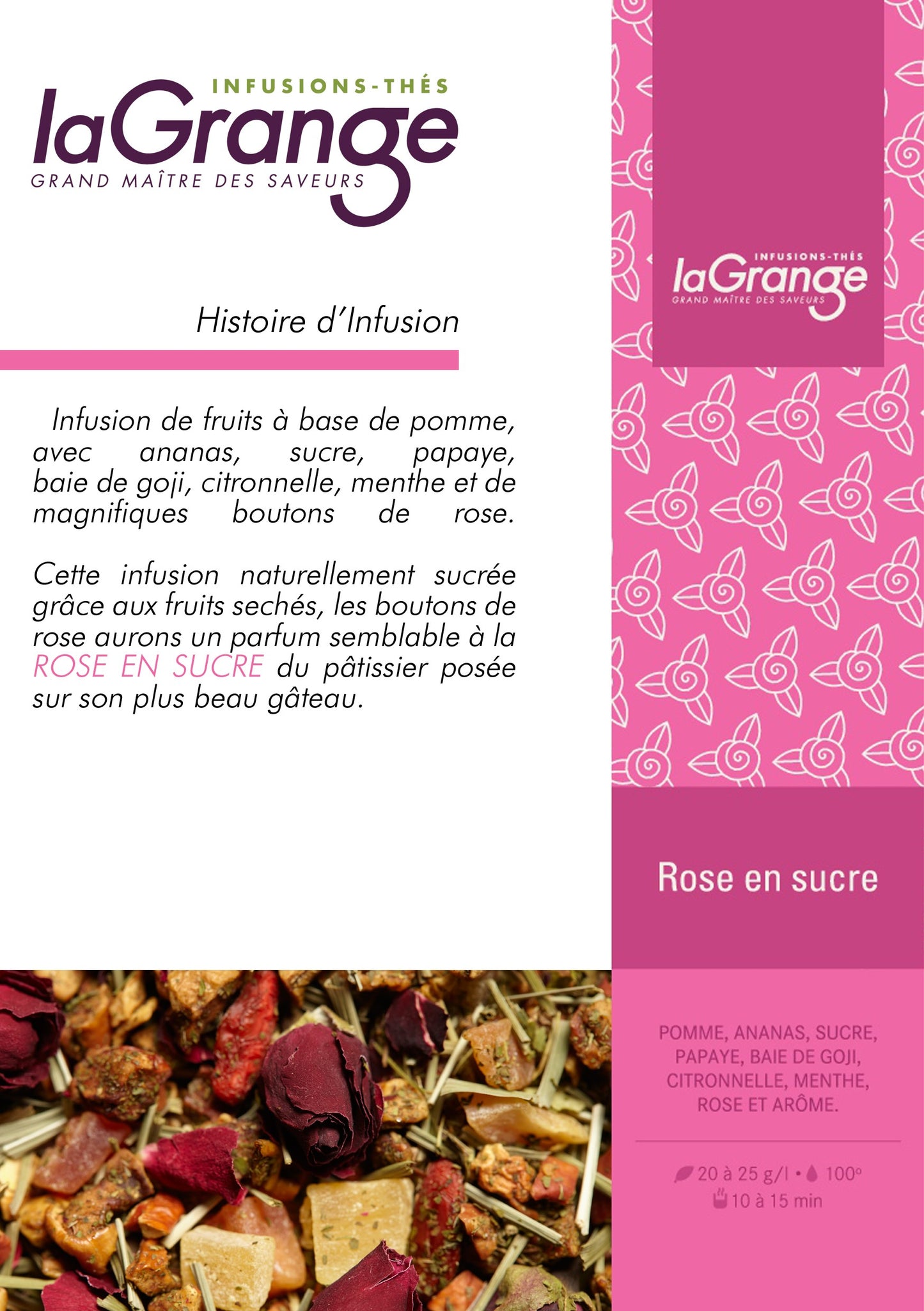 Infusion - Rose en sucre