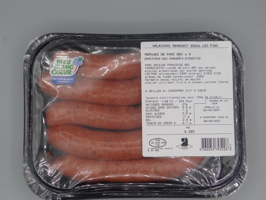 Merguez de porc x5