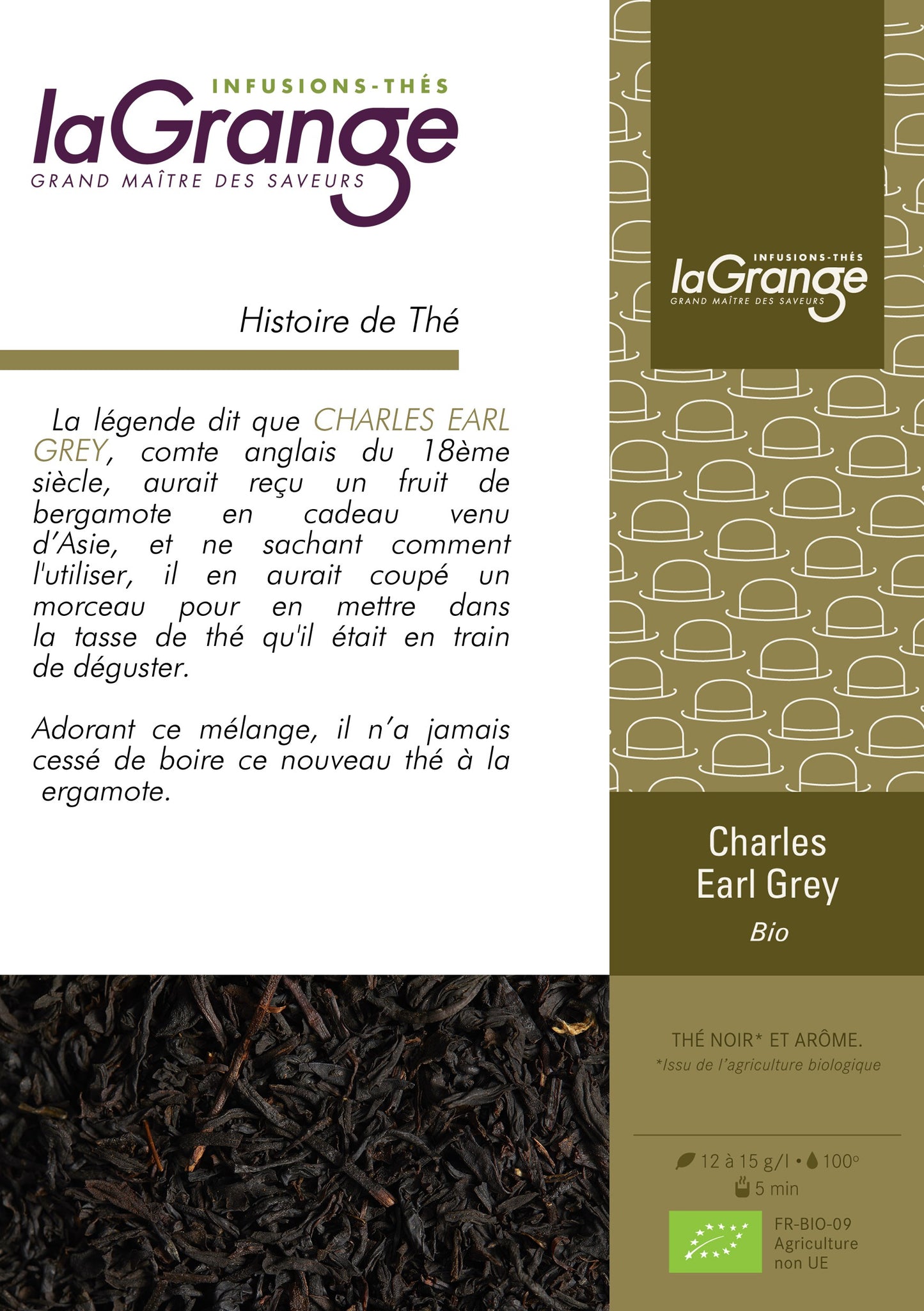 Thé noir - Charles Earl Grey Bio