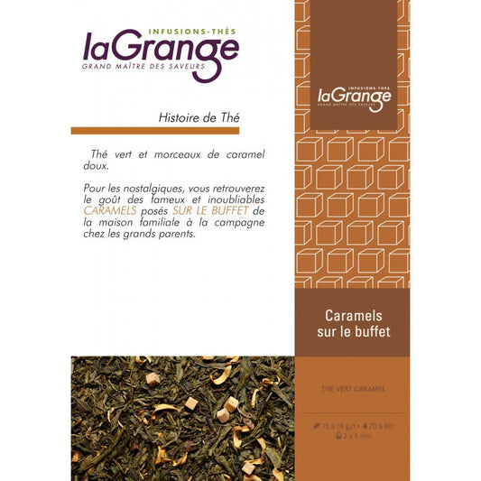 Thé vert - caramels sur le buffet